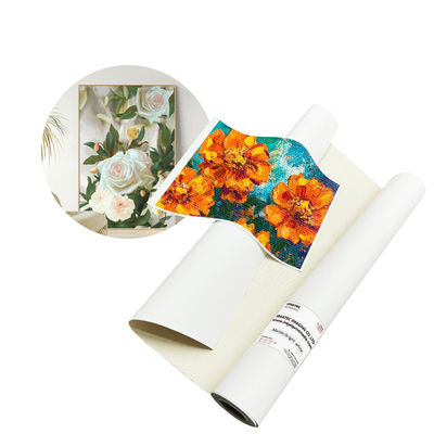 Breitformat-Professionelle 380gm Matte Öko-Lösungsmittel Tintenstrahl-Polycotton Leinwandrolle für den Inkjet-Digitaldruck